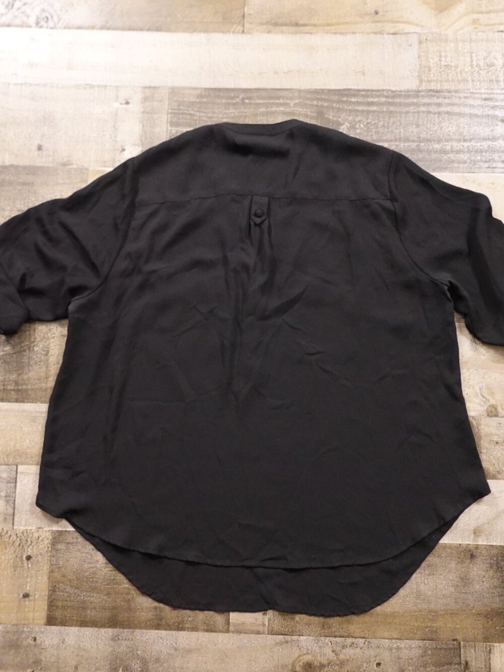 Torrid Harper Georgette Blouse Women’s Size 0 Black Roll Tab Career Office - Picture 9 of 9